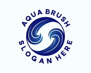 Ocean Water Wave logo design