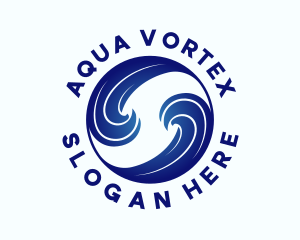 Ocean Water Wave logo design