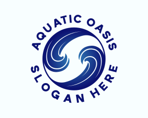 Ocean Water Wave logo design