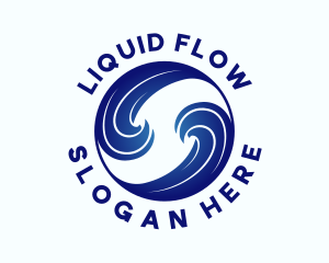 Ocean Water Wave logo design