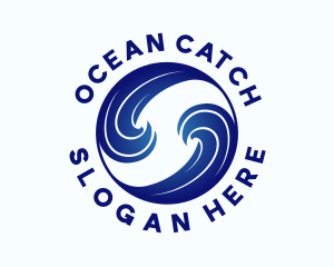 Ocean Water Wave logo design