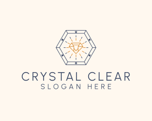 Hexagon Stars Diamond logo design