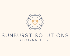 Hexagon Stars Diamond logo design