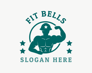 Fitness Star Soldier  logo design