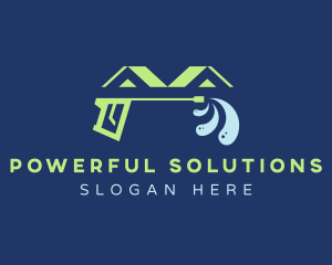 Pressure Washer House logo design