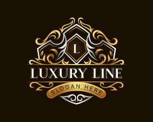 Luxury Floral Crest logo design