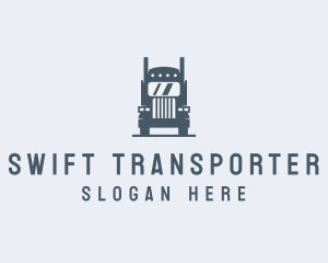 Transport Truck Delivery Trucking logo design