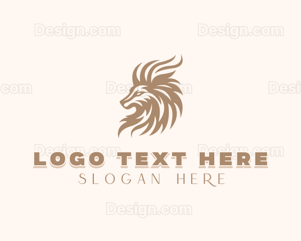 Wild Lion Animal Logo