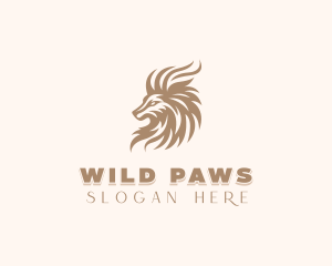 Wild Lion Animal logo design