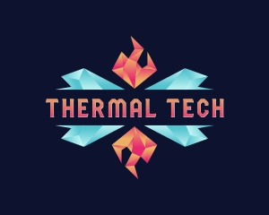 Hot Cold Temperature logo design