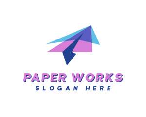 Delivery Paper Plane logo design