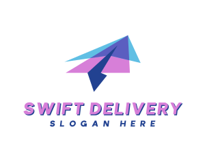 Delivery Paper Plane logo design