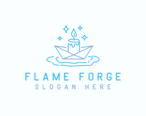 Floating Candle Origami logo design