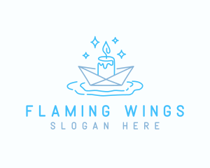 Floating Candle Origami logo design