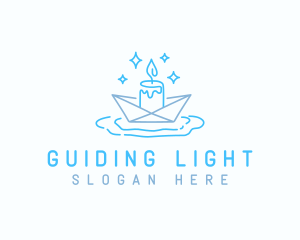 Floating Candle Origami logo design