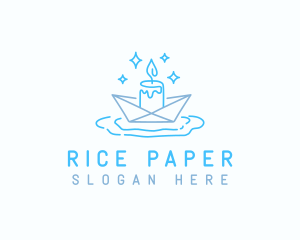 Floating Candle Origami logo design