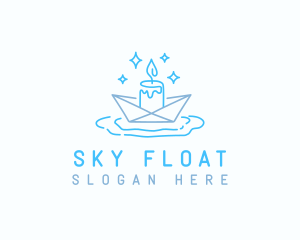 Floating Candle Origami logo design