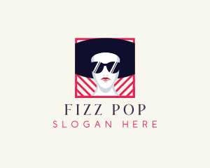 Pop Art Woman Fashion logo design