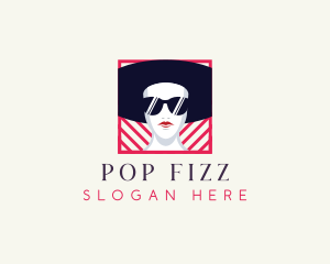 Pop Art Woman Fashion logo design