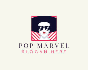 Pop Art Woman Fashion logo design