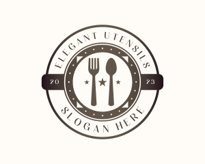 Utensil Restaurant Cutlery logo design
