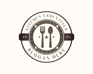 Utensil Restaurant Cutlery logo design