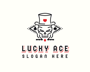 Casino Skull Poker logo design