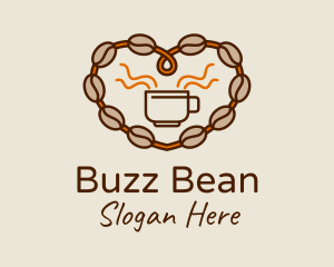 Heart Coffee Beans  logo design