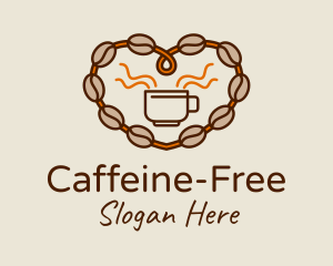 Heart Coffee Beans  logo design