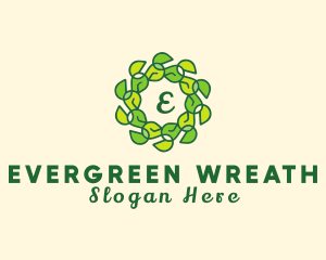 Natural Leaf Organic Wreath logo design