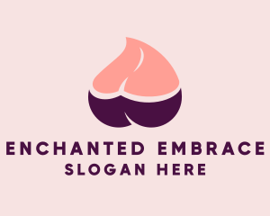 Erotic Abstract Breast  logo design