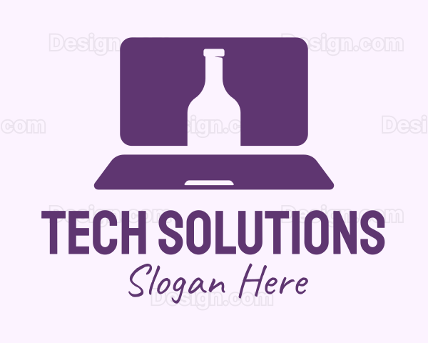 Purple Bottle Laptop Logo