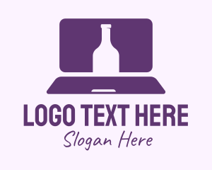 Display - Purple Bottle Laptop logo design
