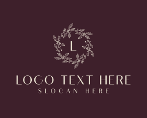 Botanical Leaf Wreath  logo