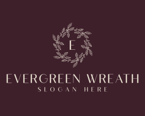 Botanical Leaf Wreath  logo design