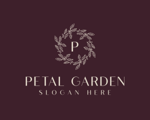 Botanical Leaf Wreath  logo design