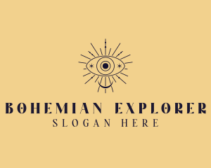 Celestial Eye Bohemian logo design