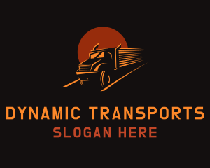 Transportation Truck Delivery logo design