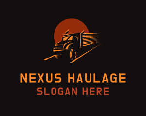 Transportation Truck Delivery logo design