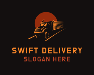 Transportation Truck Delivery logo design