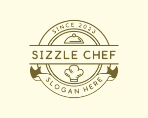 Cloche Chef Hat Restaurant logo design