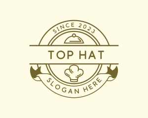 Cloche Chef Hat Restaurant logo design