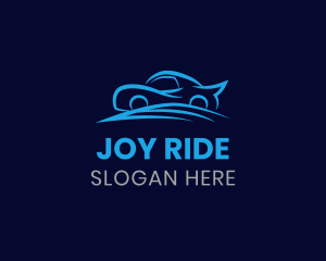 Blue Fast Car logo design