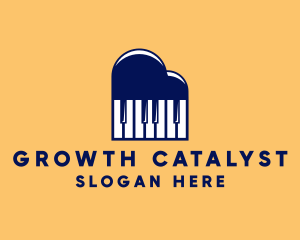 Cloud Piano Keys logo design