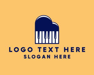 Piano - Cloud Piano Keys logo design