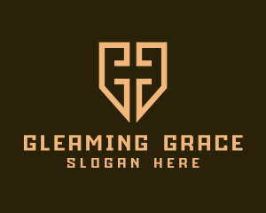 Orange Cross Shield Letter G logo design