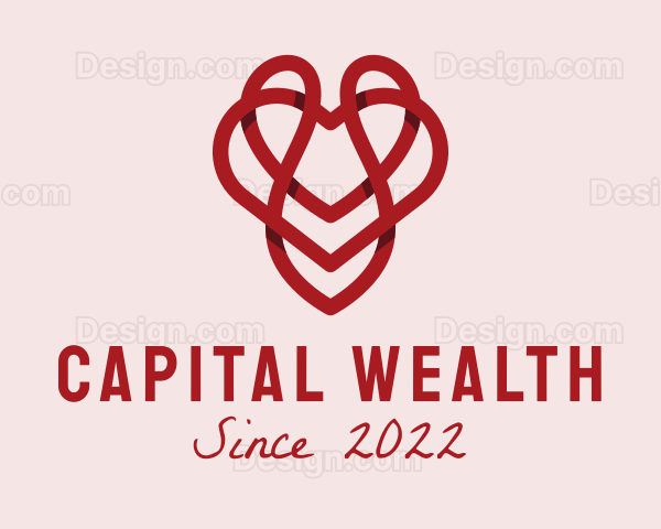 3D Valentine Heart Logo