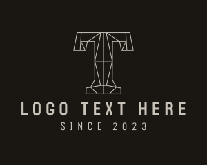 Modern Geometric Firm Letter T  logo