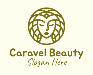 Feminine Golden Beauty logo design