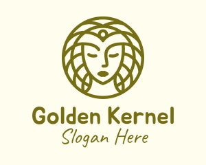 Feminine Golden Beauty logo design